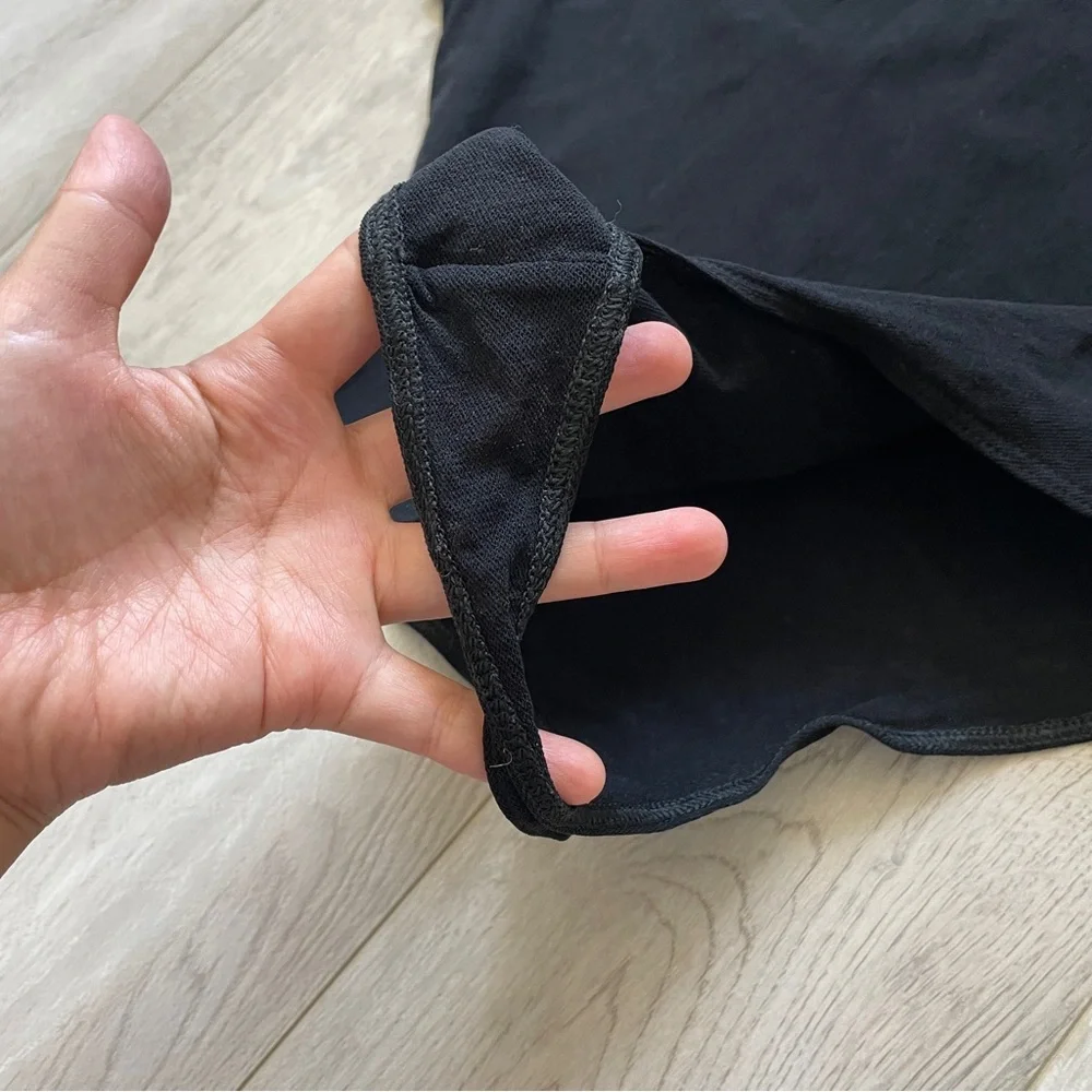 Free People Scoop Neck Thong Bodysuit Black (Small) semi sheer fitted party - Picture 8 of 8